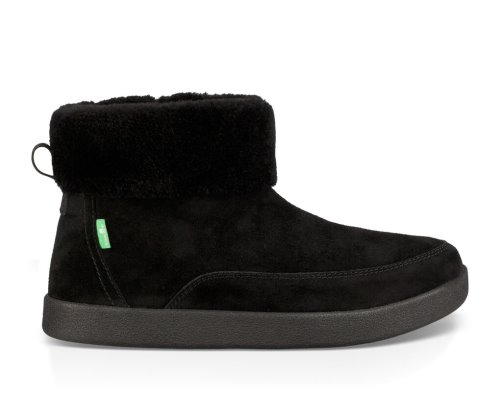 Bottes Sanuk New Bootah Suède Femme - Noir HIMQUA798